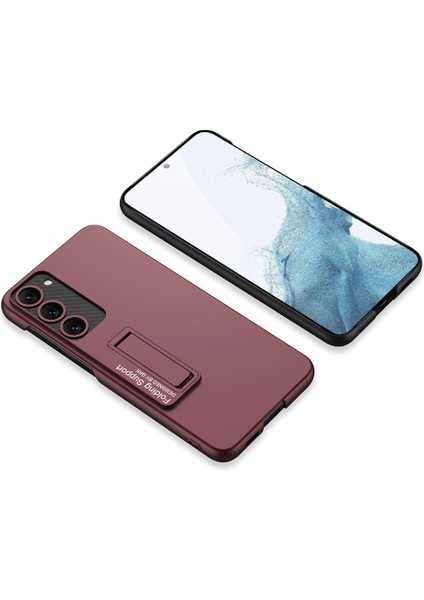 Samsung Galaxy S23 Kılıf Standlı Ays Sert Kapak Kırmızı fiyatları