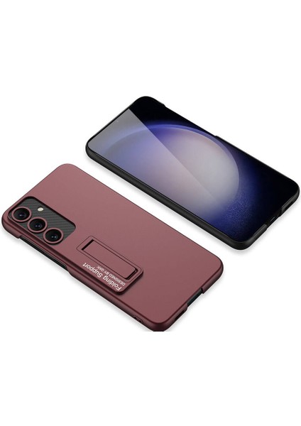 Samsung Galaxy S24 Kılıf Standlı Ays Sert Kapak Kırmızı fiyatları