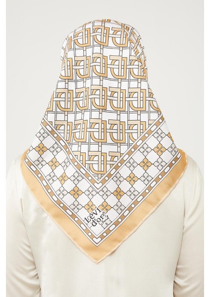Gold Lvd Baskılı Trend Twill Eşarp