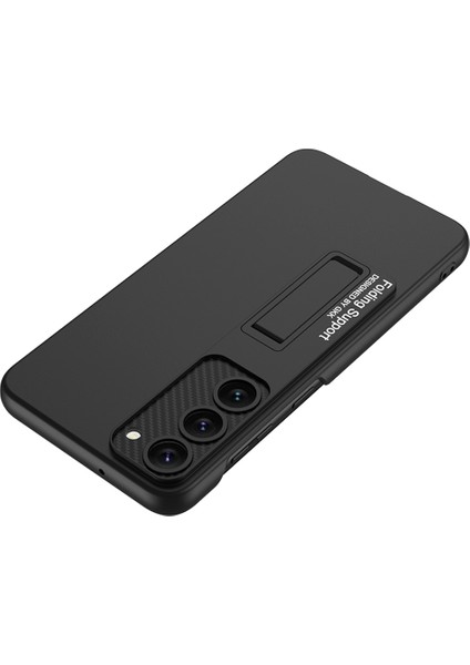 Samsung Galaxy S23 Plus Kılıf Standlı Ays Sert Kapak Siyah