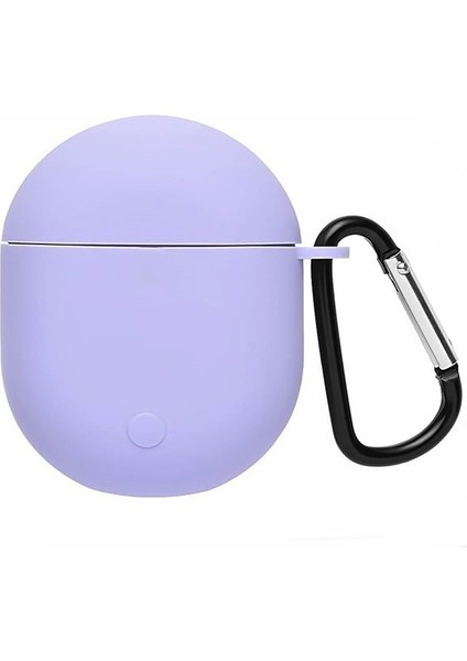 Xiaomi Redmi Buds 3 Pro Kılıf Model Uyumlu Mat Silikon Soft Kancalı Sf7 Lila