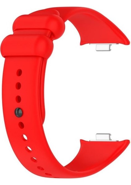 Xiaomi Smart Band 8 Pro Kordon Delikli Kayış Silikon Kırmızı