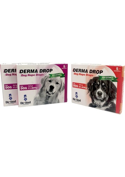 Dr. Sed 11-20KG Köpekler Için 2 Kutu Damla + 21-40KG Köpekler Için Damla