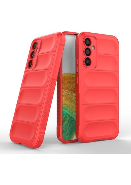 Samsung Galaxy M14 Kılıf Optimum Mat Kamera Korumalı Silikon Kırmızı