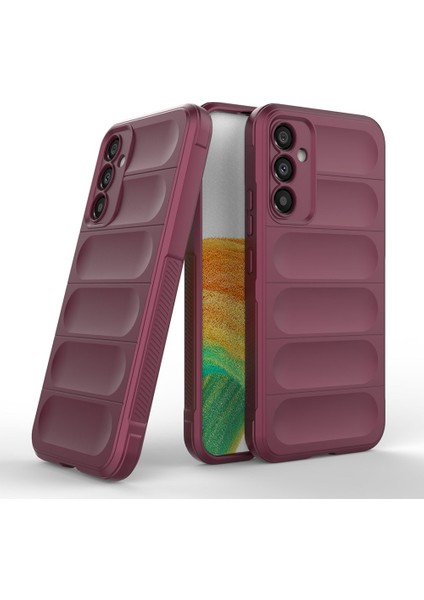 Samsung Galaxy M14 Kılıf Optimum Mat Kamera Korumalı Silikon Mürdüm