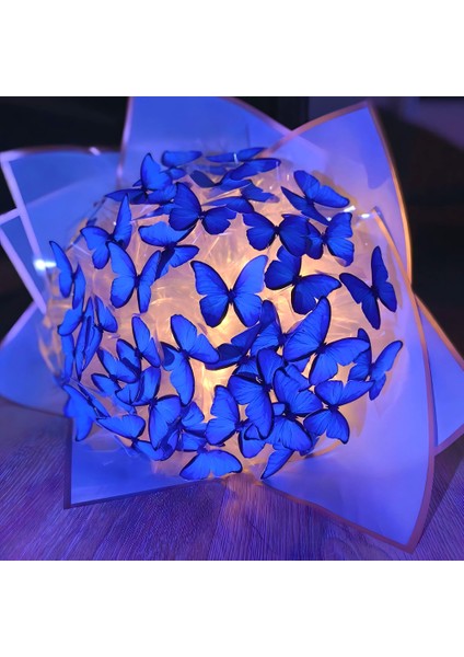 LED Işıklı Kelebek Buketi orta boy