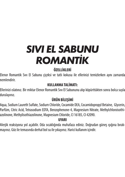 Sıvı El Sabunu Romantik 400 ml