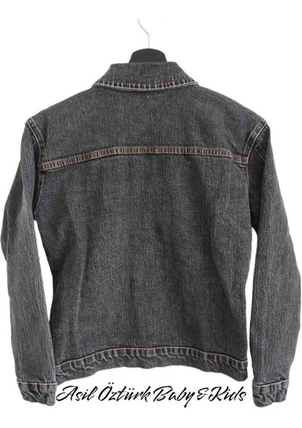 Kadın Siyah Renk Cep Detaylı Kot Ceket Yırtık Model Denim Jeans fiyatları