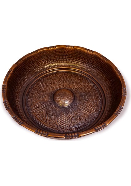 Oksideli Bakır Hamam Tası 20 cm