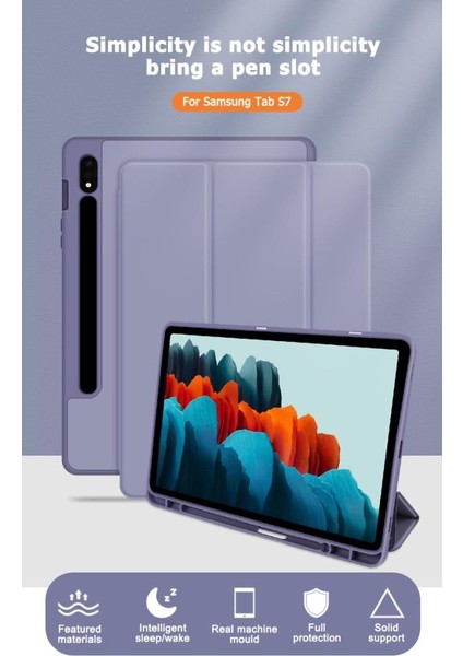 Samsung Galaxy Tab S9 FE Plus/S10 Plus/S9 Plus Kılıf Kalem Bölmeli Smart Case X610-16-810-18 X820