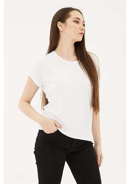 Fashıon Frıends Kadın Bisiklet Yaka Bluz 24Y0194K1