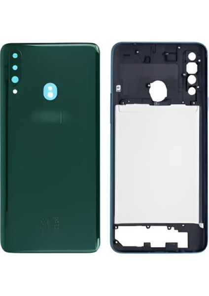 Samsung Galaxy A20S - SM-A207F Full Kasa Arka Kapak Takım Yeşil