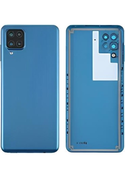 Samsung Galaxy A12 - SM-A125F Full Kasa Arka Kapak Takım Mavi