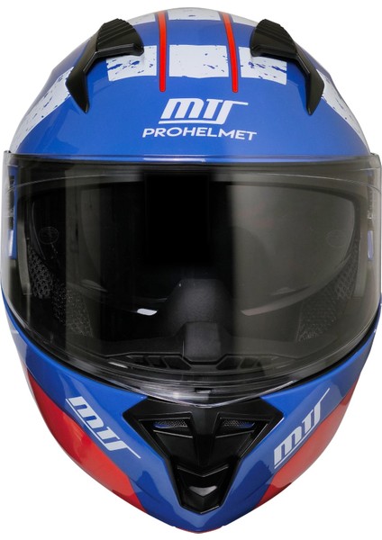 Motosiklet Çene Açılır Kask Güneş Vizörlü Ece 22.06 Sertifikalı Yeni Sezon Motor Kaskı V2 Blue modelleri
