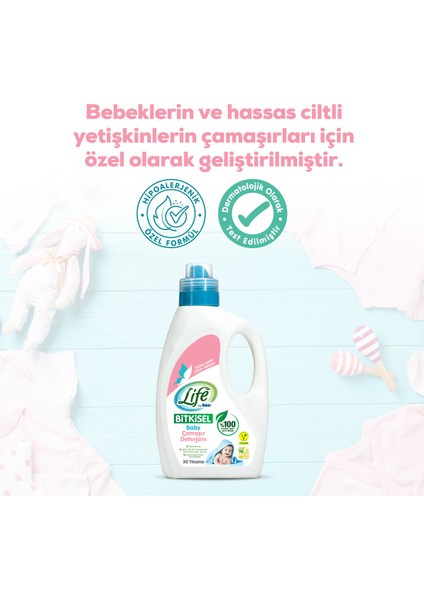 Life By Fakir Vegan Bitkisel Bebek Sıvı Çamaşır Deterjanı ve Yumuşatıcı Seti