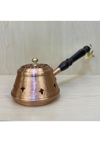 Skoçlu Dövme Bakır Tütsü Gezdirme Çanağı