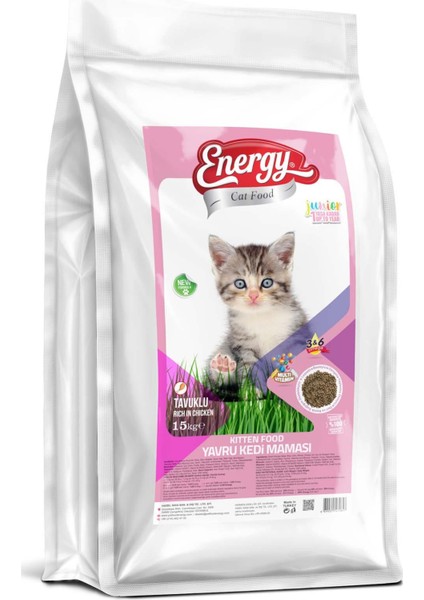 Tavuklu Yavru Kedi Maması 15 Kg