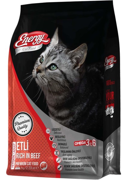 1 kg Sığır Etli Yetişkin Kedi Maması