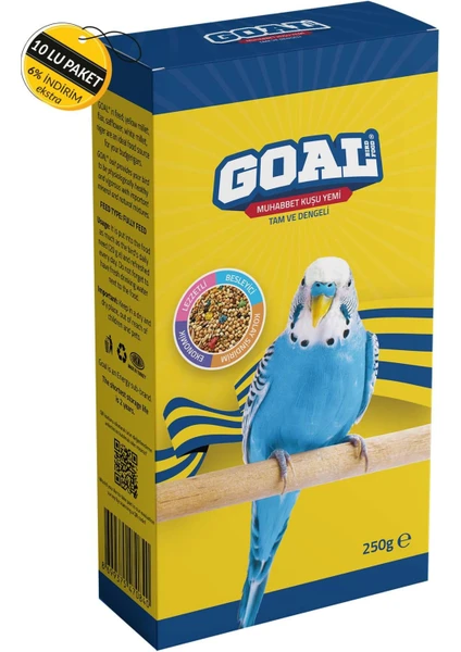 Pet Food Energy Goal Muhabbet Kuşu Yemi/fb 250 gr Özel Koli 10 Adet