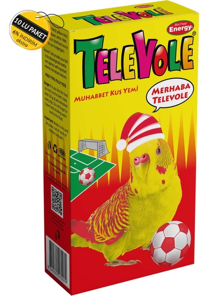 Televole Muhabbet Kuşu Yemi/gs 300 G Özel Koli 10 Adet