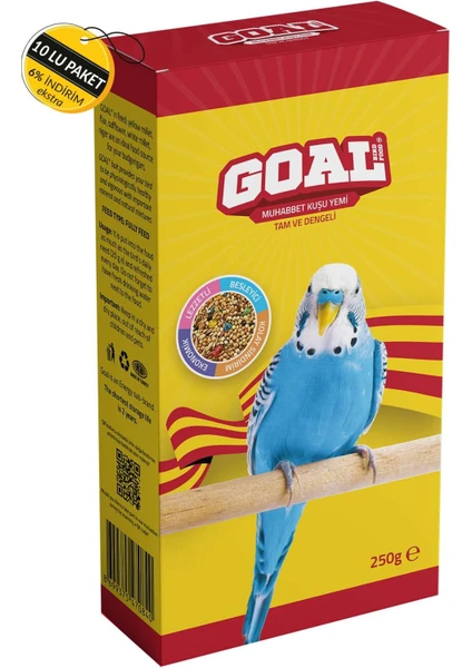 Pet Food Energy Goal Muhabbet Kuşu Yemi/gs 250 gr Özel Koli 10 Adet