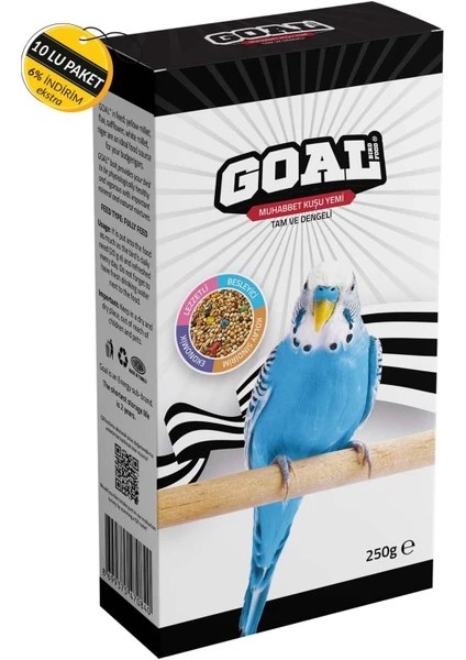 Pet Food Energy Goal Muhabbet Kuşu Yemi/bjk 250 gr Özel Koli 10 Adet