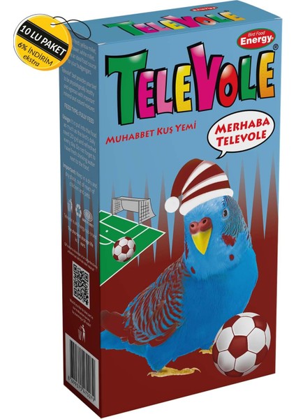 Televole Muhabbet Kuşu Yemi/ts 300 gr Özel Koli 10 Adet