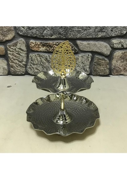 Mini Bakır Katlı Ikramlık