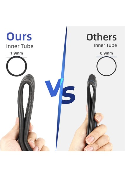 - 10069 8.5 Inç Iç Tüp Arka Tekerlek Bükülmüş Vana Gövdesi 50/75-6.1 Arka Lastik 8 1/2x2 Gotrax Gxl V2 Hiboy Xiaomi M365 Pro 1s (Yurt Dışından)