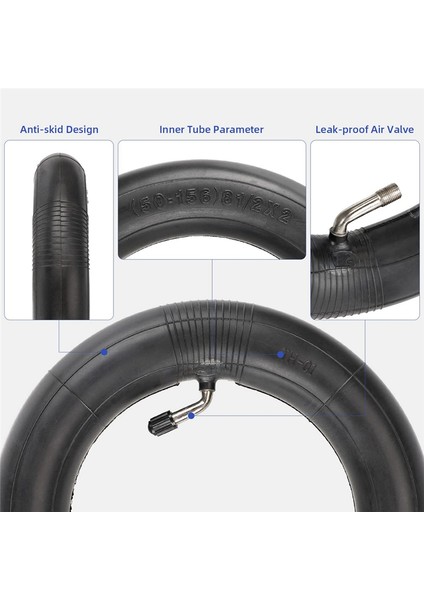 - 10069 8.5 Inç Iç Tüp Arka Tekerlek Bükülmüş Vana Gövdesi 50/75-6.1 Arka Lastik 8 1/2x2 Gotrax Gxl V2 Hiboy Xiaomi M365 Pro 1s (Yurt Dışından)