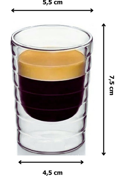 Yeni Stil Ekspresso Fincanı, Çay,Meşrubat,Latte,Kahve Bardağı 85 ml 4 Adet-2916