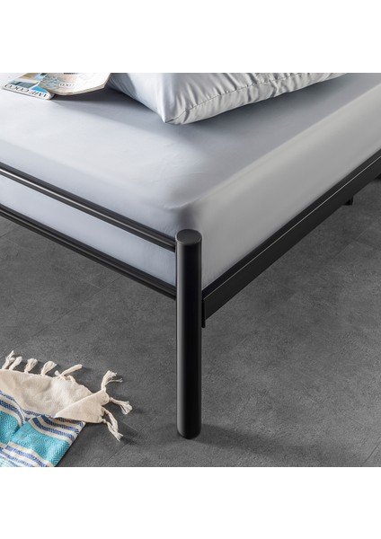 Home K25 Siyah Metal Karyola Tek Kişilik Yataksız