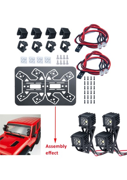 - 10069 Modifiye Far Spot Araba Üst Işıklar Tampon Işıkları Eksenel SCX10 Jeep Traxxas Trx4 Trx6 1/10 Rc Paletli Araba, A (Yurt Dışından) modelleri