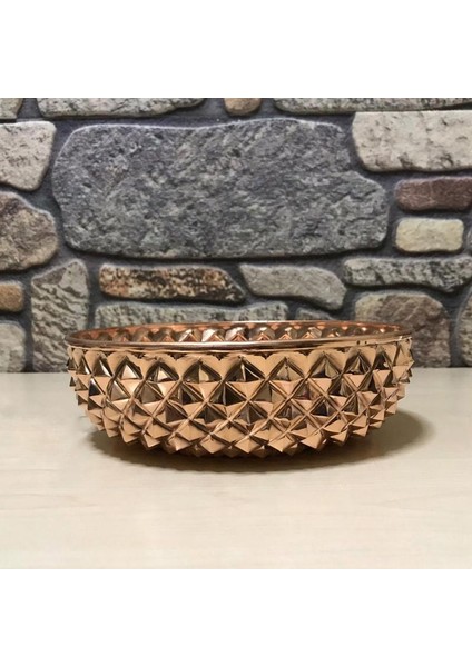 Piramit Işlemeli Bakır Hamam Tası fiyatları