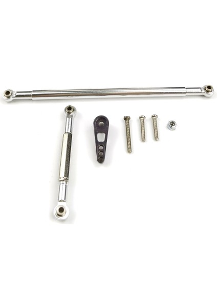 - 10069 Metal Direksiyon Çubuğu Servo Bağlantı Servo Kolu MN86K MN86KS MN86 MN86S Mn G500 1/12 Rc Araba Yükseltme Parçaları Aksesuarları, Gümüş (Yurt Dışından)