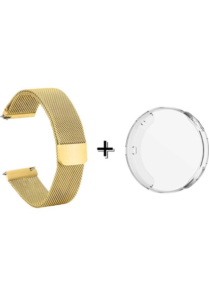Huawei Watch Gt4 41MM Metal Mıknatıslı Kordon Kayış + Ekran Korumalı Silikon Kılıf - FC356