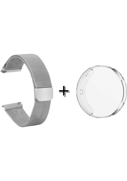 Huawei Watch Gt4 41MM Metal Mıknatıslı Kordon Kayış + Ekran Korumalı Silikon Kılıf - FC356