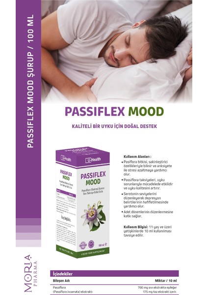Passiflex Mood Passiflora Ekstresi Içeren Sıvı Takviye Edici Gıda 180 ml modelleri