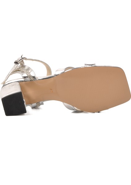 S-126 Gümüş Kadın Abiye Ayakkabı indirimleri