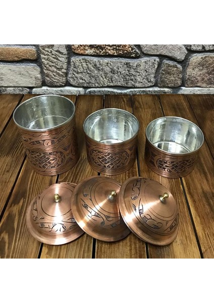 İşlemeli Bakır Baharat Seti fiyatları