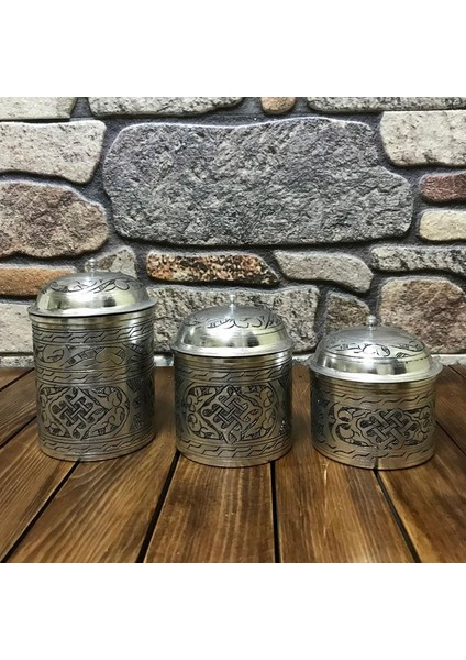 İşlemeli Bakır Baharat Seti