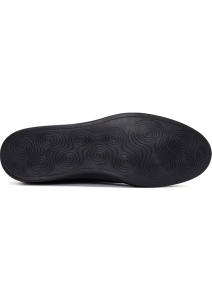 Erkek Siyah Bağcıklı Deri Comfort Ayakkabı