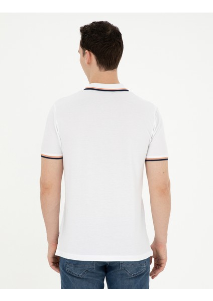 Erkek Beyaz Slim Fit Tişört 50285178-VR013 indirimleri