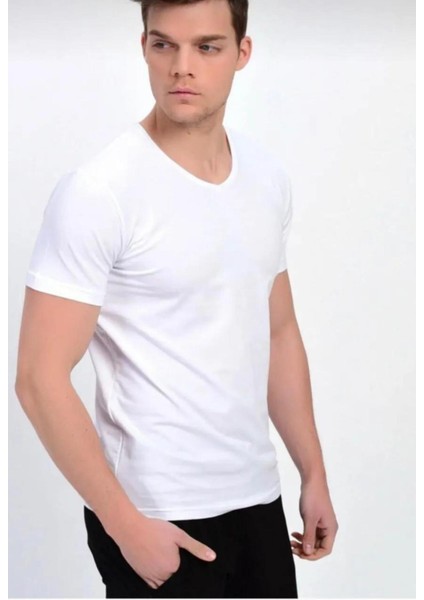 Erkek V Yaka T-Shirt