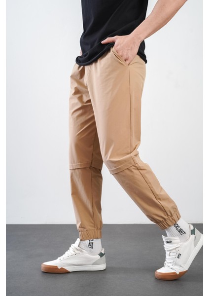 Erkek Relax Fit Kalıp Beli ve Paçası Lastikli Jogger Pantolon