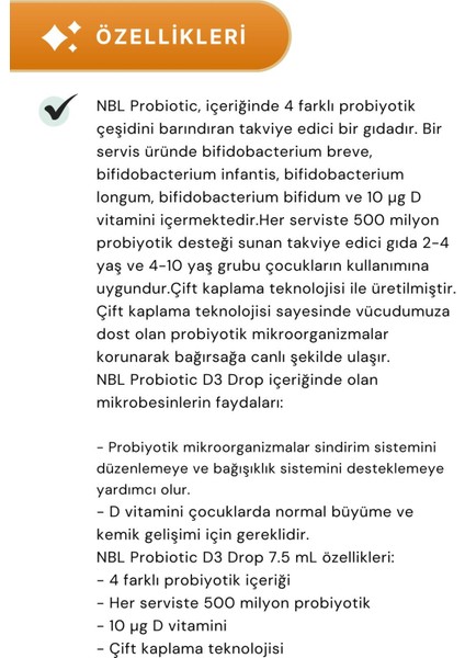 Probiotic D3 Drop 7.5 ml 2'li Paket fiyatları