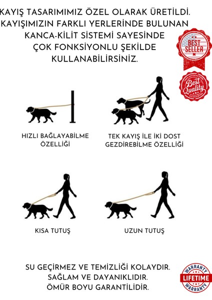 '' Fancy '' 4 Parça Köpek Gezdirme Seti - Amerika'nın En Meşhur Köpek Gezdirme Seti