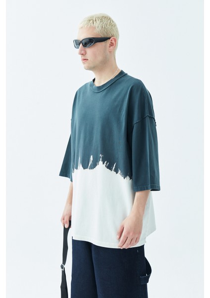 Renk Geçişli Oversıze T-Shırt-Siyah fiyatları