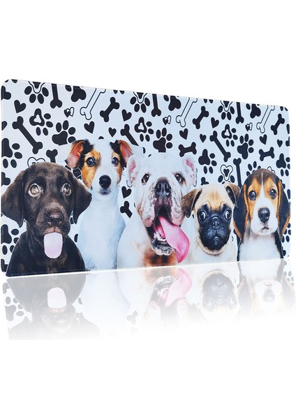 90X40CM Mega Büyük Boy Kaymaz Kauçuk Taban Dikişli Kenar Gaming Oyuncu Mousepad Xxl Dogs