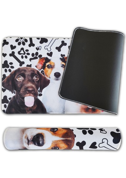 90X40CM Mega Büyük Boy Kaymaz Kauçuk Taban Dikişli Kenar Gaming Oyuncu Mousepad Xxl Dogs fiyatları